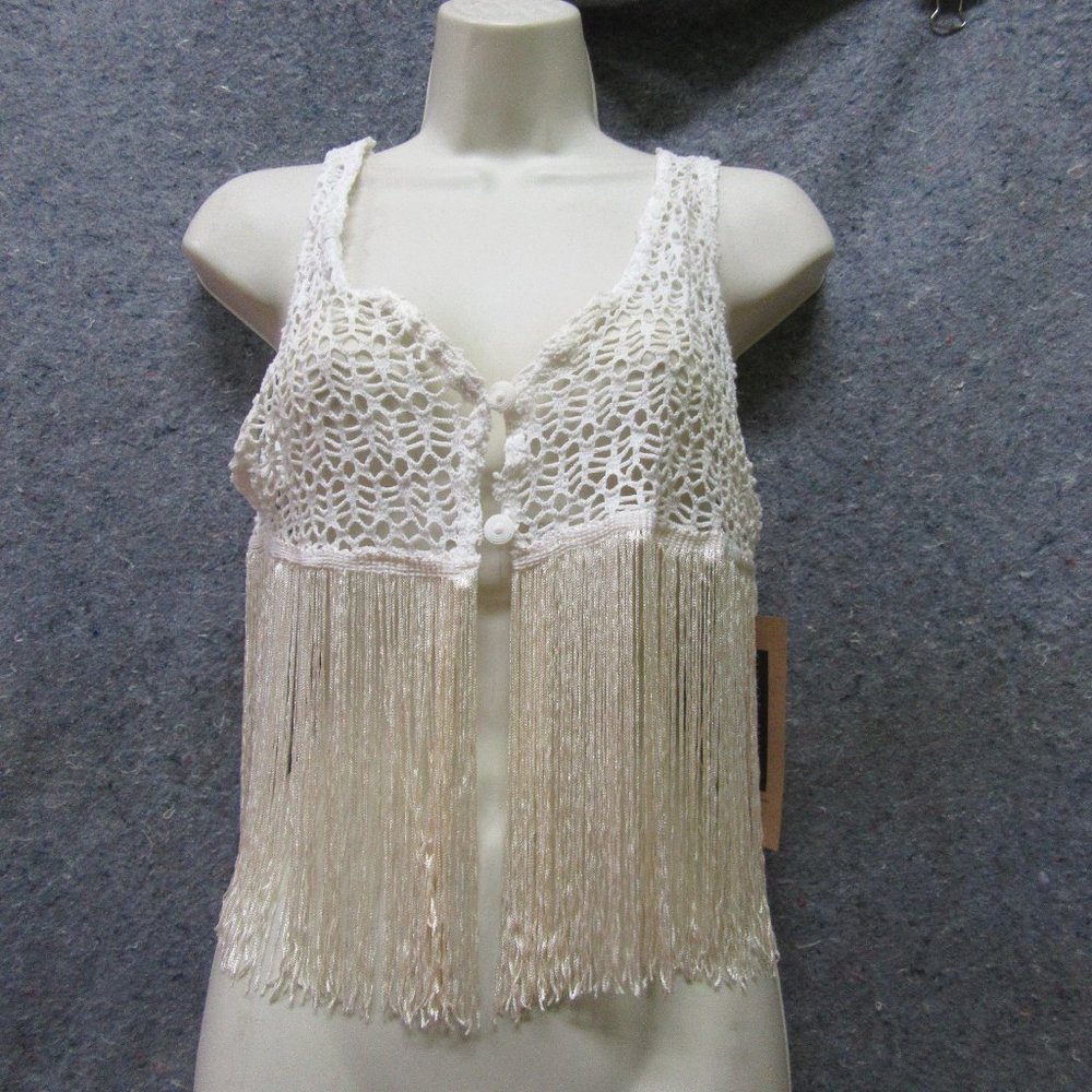 White Fringe Cool Wear Cover Up
